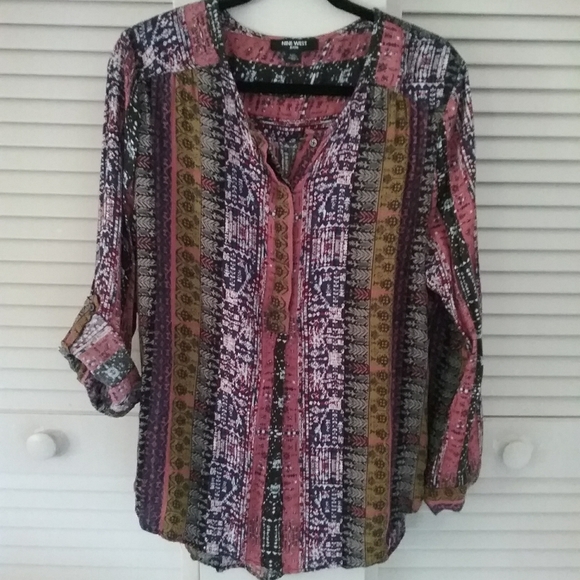 Nine West Tops - Beautiful Aztec Print Blouse